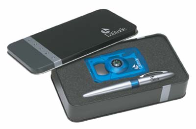 Ballpoint Pen / 10-in-1 Compass Survival Card Giftset