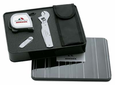 16 Foot Tech Tape / 4 Function Stainless Pocket Knife / Wrench Multi Tool Giftset