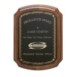American Walnut Notched Corner Plaque